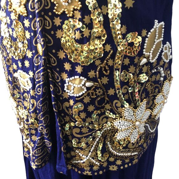 Bali Chic Vintage Skirt Set Large Beaded Sequined Boho Large - Picture 8 of 14